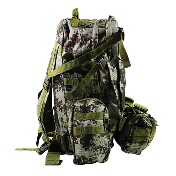 Рюкзак тактичний +3 підсумки AOKALI Outdoor B08 75L Camouflage Green (SKU_5367-16918)