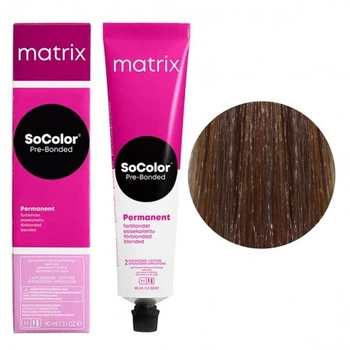 Стойкая крем-краска Matrix Socolor Pre-Bonded 8AV светлый блондин пепельно-перламутровый 90 мл