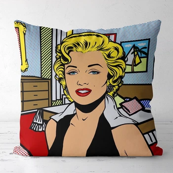 Подушка з принтом габардинова Marilyn Monroe pop art 30x30 см