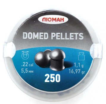Пули Люман 5.5 мм 1.1г Domed pellets 250 шт/пчк
