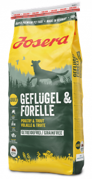 Сухой без зерновой корм для собак Josera Geflügel & Forelle с птицей и форелью 12.5 кг