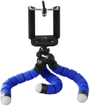 Штатив настільний XoKo з тримачем для телефона / GoPro / фотоапарата Octopus SS-001 Blue