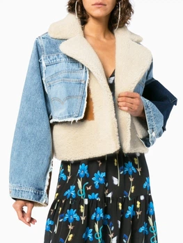Куртка джинсова жіноча дублянка Jeans блакитна S