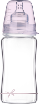 Пляшка скляна Lovi Diamond Glass Baby Shower 250 мл Рожева (74/204girl)