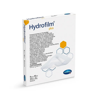 Повязка пленочная прозрачная с абсорбирующей подушечкой Hydrofilm Plus 9х10см 1шт