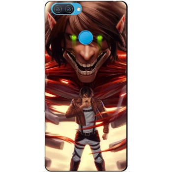 Силиконовый бампер чехол Candy для Oppo A12 с аниме Attack on Titan