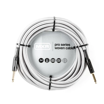 Инструментальный кабель Jack 6,3- Jack 6,3 7.2м Dunlop DCIW24 MXR Pro Series Woven Silver