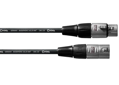Микрофонный кабель XLR Male — XLR Female 2,5м Cordial CFM 2,5 FM
