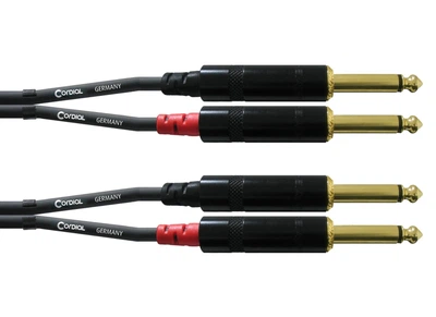 Коммутационный кабель 2xJack 6,3 — 2xJack 6,3 1.5м Cordial CFU 1,5 PP