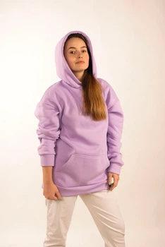 Худи женский оверсайз с начёсом Hi Mate Kandy лавандовый L