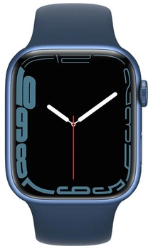 Смарт-часы Apple Watch Series 7 GPS 45mm Blue Aluminium Case with Deep Navy Sport Band (MKN83UL/A)