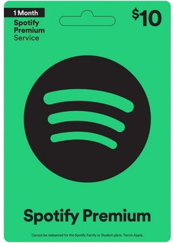 Spotify 10$ Premium Gift Card (1 месяц), US-регион