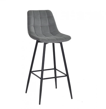 Барное мягкое кресло на металлических ножках Onder Metal ROBIN Б-Т СЕРЫЙ B-1004 BAR 75-ML