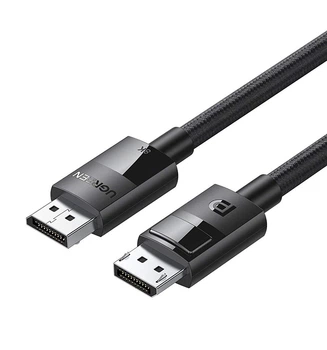 Кабель видео UGREEN DP114 DisplayPort 1.4 8К / 60Hz 4K / 144Hz 3D с нейлоновой оплеткой 1M Black (80390)