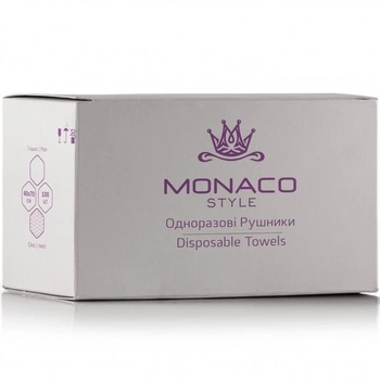 Полотенца одноразовые, Monaco Style, 40см х 70см (100шт. сложенные), сетка