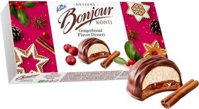 Упаковка цукерок Konti Bonjour Десерт зі смаком імбирного пряника 232 г х 2 шт. (417403547)