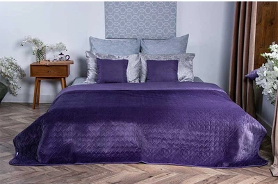 Покрывало двухстороннее Руно VeLour Фиолетовое 180 х 220 см (340.55_Violet)