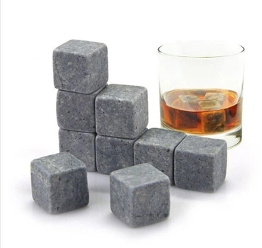Набор ​Камней для охлаждения виски mini Whisky Stones 9 штук + мешочек