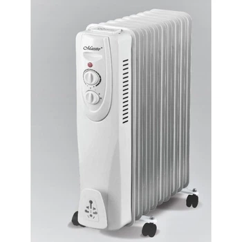Масляный радиатор обогреватель 11 секций Maestro MR-950-11 2,5 кВт 3 режима 15-20 м2 терморегулятор защита от перегрева батарея напольный белый