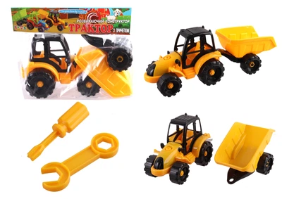 Конструктор для игр "Трактор с прицепом" Toys plast (ИП.30.007)