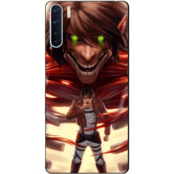 Силиконовый бампер чехол Candy для Oppo A91 с рисунком Attack on Titan