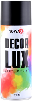 Акриловая спрей-краска Nowax DecorLux 450 мл Черный матовый (MATT BLACK/RAL9005) (NX48011)