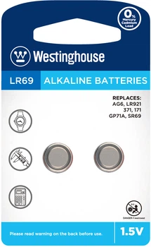 Щелочная батарейка Westinghouse Alkaline "таблетка" LR69 2 шт (0889554001875)