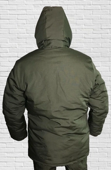 Куртка зимова до -20 Mavens "Хакі НГУ", з липучками для шевронів, куртка бушлат для полювання та риболовлі, розмір 46