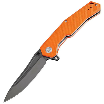 Нож складной Artisan Zumwalt (длина: 228мм, лезвие: 100мм, черное), оранжевый