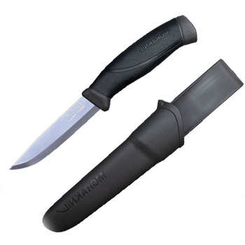 Нож фиксированный Mora Companion (длина: 219мм, лезвие: 104мм), серый, ножны пластик
