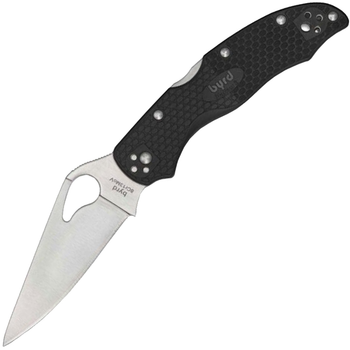 Ніж складаний Spyderco Byrd Harrier 2 (довжина: 194мм, лезо: 85мм), чорний FRN