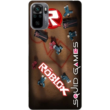 Силиконовый бампер чехол Candy для Xiaomi Poco M5S с рисунком Roblox Игра в кальмара Роблокс