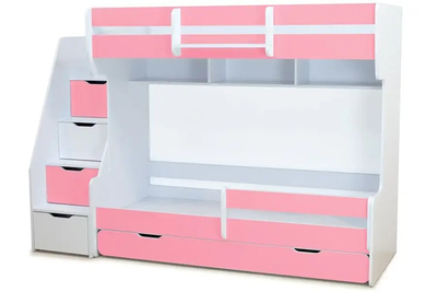 Двухъярусная кровать Pondi Доминик Розовый 170x80 см