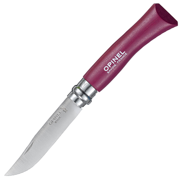 Нож складной Opinel №7 Inox (длина: 185мм, лезвие: 80мм), пурпурный