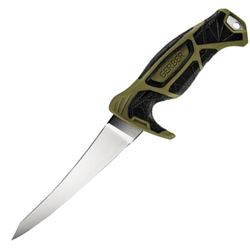 Нож кухонный, филейный Gerber Controller 6" Fillet (длина: 305мм, лезвие: 150мм), оливковый, ножны