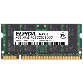 Оперативна пам'ять Elpida SODIMM DDR2 2Gb 800MHz PC2-6400 (EBE21UE8AFSA-8G-F)