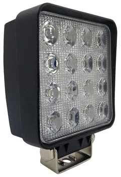 LED фара 48W 16x3W широкий луч, квадратный корпус 3500 LM LED фара рабочая квадратная 48W, 16 ламп, 10-30V