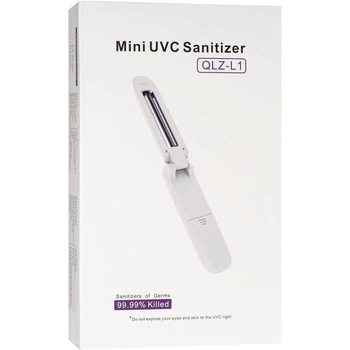 Портативний ультрафіолетовий УФ-Стерилізатор Mini UVC Sanitizer QLZ-L1 White