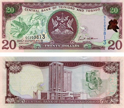 Банкнота Тринідад і Тобаго 20 доларів 2006 UNC (P49a)