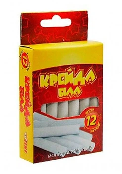 Мел белый 12шт ТІКІ в карт уп 51506-ТК