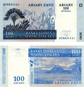 Банкнота Мадагаскар 100 ариари 2004 UNC (P86)