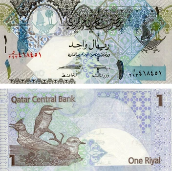 Банкнота Катар 1 ріал 2008 UNC Птахи (P28)