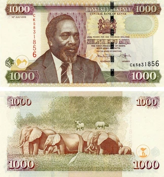 Банкнота Кенія 1000 шилінгів 2010 UNC Слони (P51)
