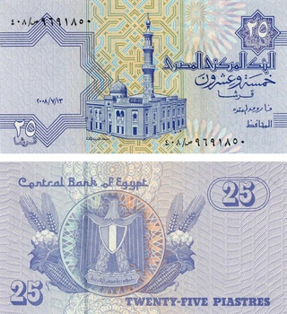 Банкнота Єгипет 25 піастрів 2008 UNC (P57)