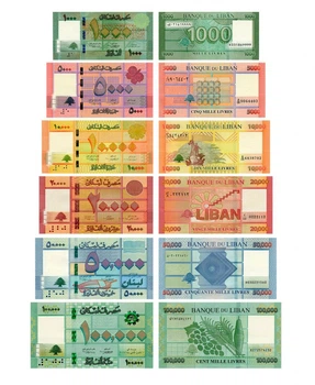 Набір банкнот Ліван набір із 6 банкнот 2014-2023 UNC 1000, 5000, 10000, 20000, 50000, 100000 ліврів