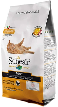 Сухий монопротеїновий корм для дорослих котів Schesir Cat Adult Chicken з куркою 10 кг (8005852760814)