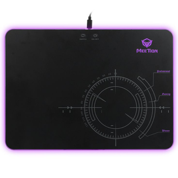 Коврик для мышки Meetion MT-P010 с подсветкой, Black