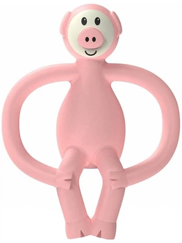 Игрушка-прорезыватель Matchstick Monkey Свинка Светло-розовый 11 см (MM-PG-001) (0705604684686)