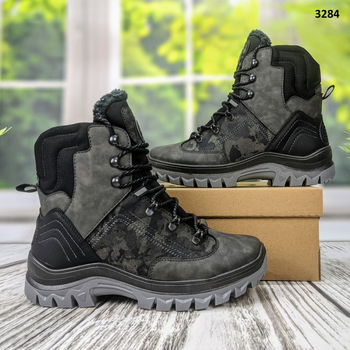 Мужские зимние тактические ботинки берцы Dago Style хаки с черным с камуфляжем 43 р (27,8 см) 3284