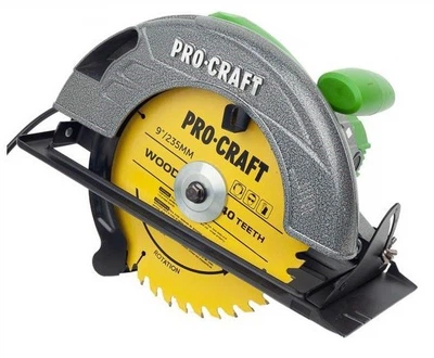 Пила циркулярная Procraft KR2830 (диск 235 мм, блокировка редуктора)